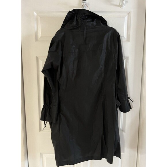 HIROKO KOSHINO black Women’s Coat Snap Closure With Belt Size 40 NWT - Picture 10 of 10